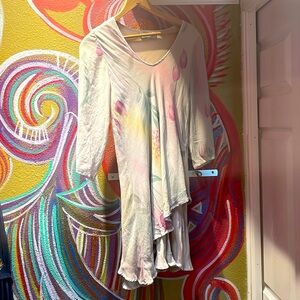 RARE Yolanda Lorente hand painted silk dress Size ~ S